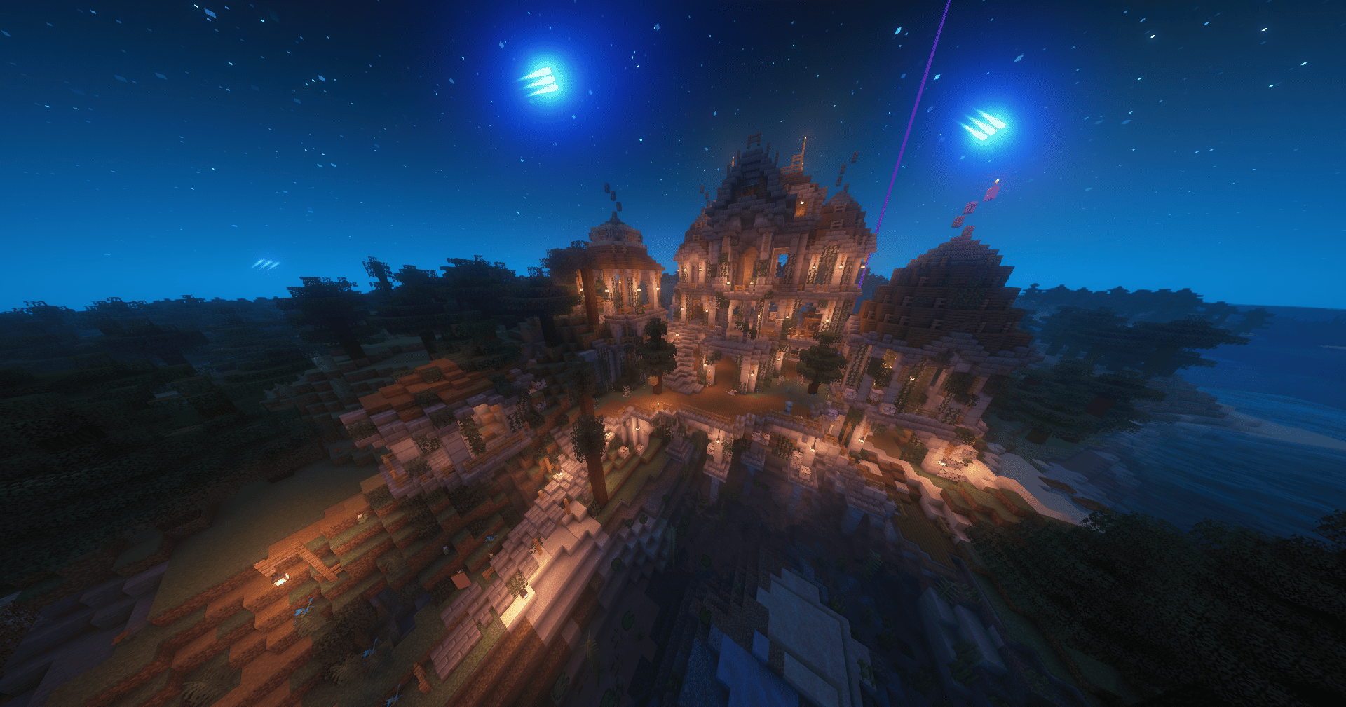 Anwesen in nacht