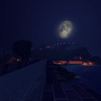 Pier im Freebuild bei Nacht